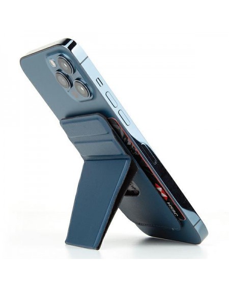 Uniq Lyft magnetic phone stand snap-on stand and card holder blue/blue
