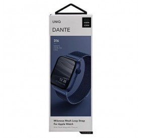 UNIQ pasek Dante Apple Watch Series 4/5/6/7/8/SE/SE2 42/44/45mm Stainless Steel niebieski/marine blue
