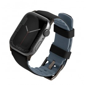 UNIQ pasek Linus Apple Watch Series 4/5/6/7/8/SE/SE2 38/40/41mm. Airosoft Silicone czarny/midnight black