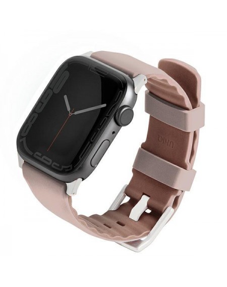 UNIQ pasek Linus Apple Watch Series 4/5/6/7/8/SE/SE2 38/40/41mm. Airosoft Silicone różowy/blush pink