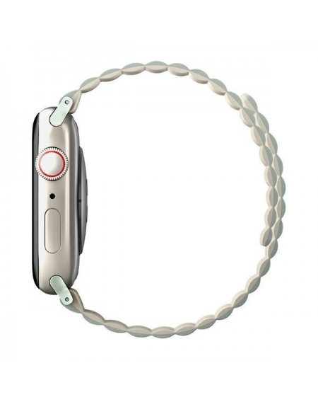 UNIQ pasek Revix Apple Watch Series 4/5/6/7/8/SE/SE2/Ultra 42/44/45mm. Reversible Magnetic szałwia-beżowy/sage-beige