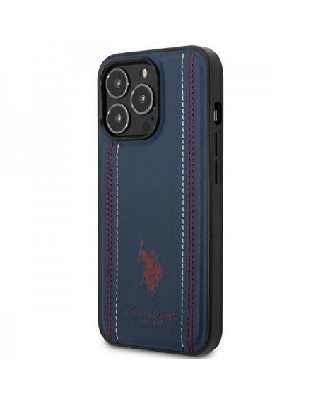 US Polo USHCP14LPFAV iPhone 14 Pro 6.1 &quot;navy blue / navy blue Leather Stitch