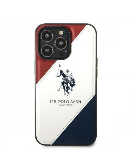 US Polo USHCP14LPSO3 iPhone 14 Pro 6.1 &quot;white / white Tricolor Embossed