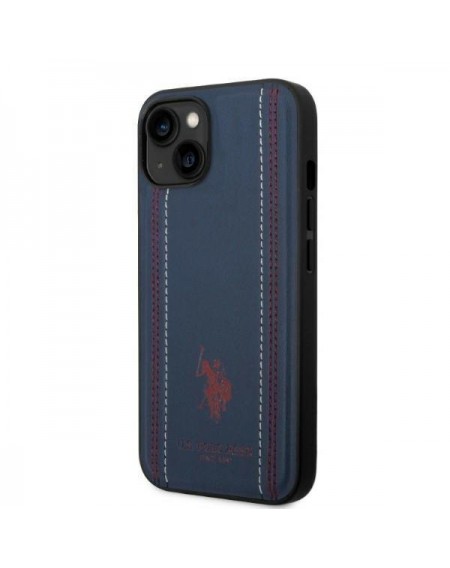 US Polo USHCP14MPFAV iPhone 14 Plus 6.7 &quot;navy blue / navy blue Leather Stitch