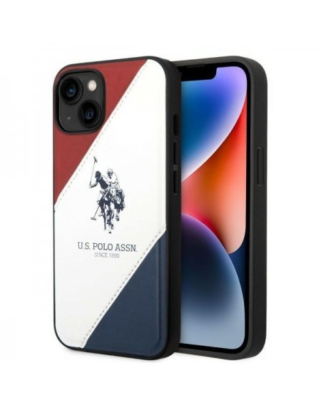 US Polo USHCP14MPSO3 iPhone 14 Plus 6.7 &quot;white / white Tricolor Embossed