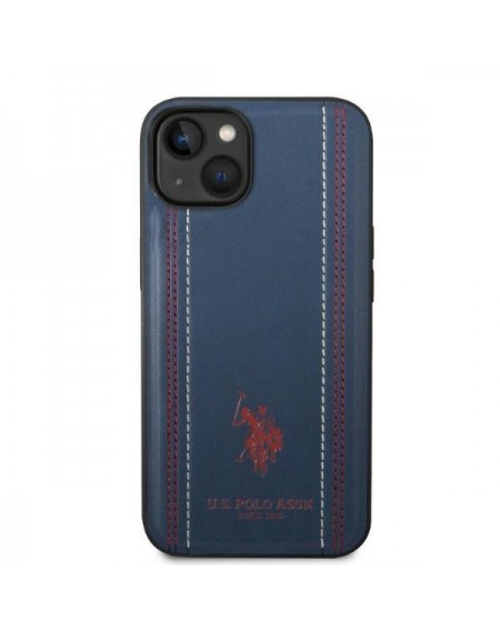 US Polo USHCP14SPFAV iPhone 14 6.1 &quot;navy blue / navy blue Leather Stitch