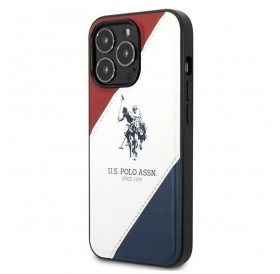 US Polo USHCP14XPSO3 iPhone 14 Pro Max 6.7 &quot;white / white Tricolor Embossed