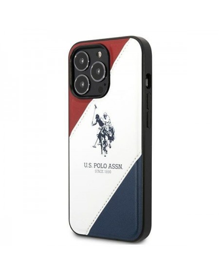 US Polo USHCP14XPSO3 iPhone 14 Pro Max 6.7 &quot;white / white Tricolor Embossed