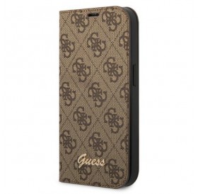 Guess GUBKP14XHG4SHW iPhone 14 Pro Max 6.7 &quot;brown / brown book 4G Vintage Gold Logo