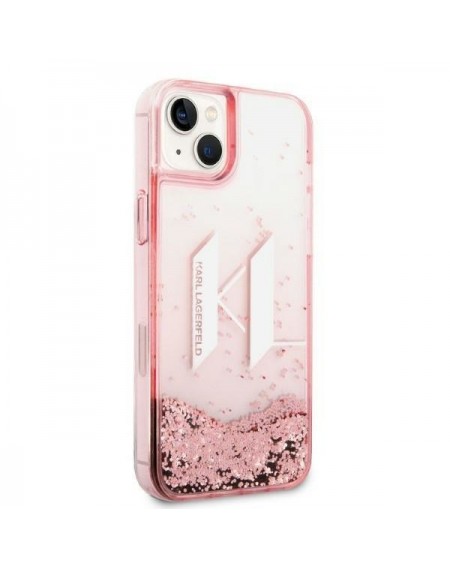 Karl Lagerfeld KLHCP14MLBKLCP iPhone 14 Plus 6.7 &quot;pink / pink hardcase Liquid Glitter Big KL