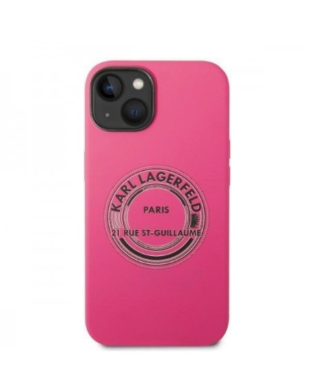 Karl Lagerfeld KLHCP14SSRSGRCF iPhone 14 6.1 &quot;hardcase pink / pink Silicone RSG