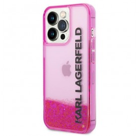 Karl Lagerfeld KLHCP14XLCKVF iPhone 14 Pro Max 6.7 &quot;pink / pink hardcase Liquid Glitter Elong
