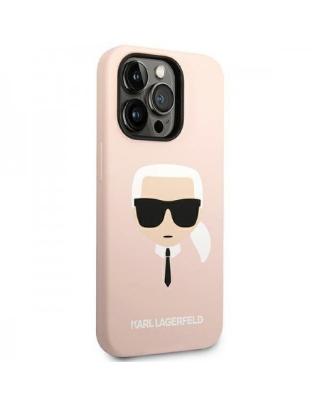 Karl Lagerfeld KLHCP14XSLKHLP iPhone 14 Pro Max 6.7 "hardcase pink / pink Silicone Karl`s Head