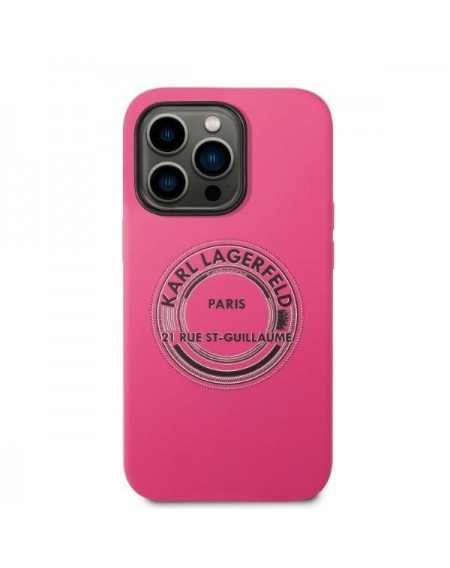 Karl Lagerfeld KLHCP14XSRSGRCF iPhone 14 Pro Max 6.7 &quot;hardcase pink / pink Silicone RSG