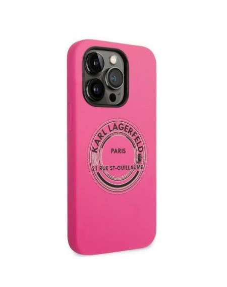 Karl Lagerfeld KLHCP14XSRSGRCF iPhone 14 Pro Max 6.7 &quot;hardcase pink / pink Silicone RSG