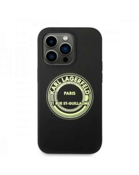Karl Lagerfeld KLHCP14XSRSGRCK iPhone 14 Pro Max 6.7 &quot;hardcase black / black Silicone RSG