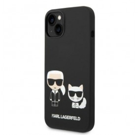 Karl Lagerfeld KLHMP14SSSKCK iPhone 14 6.1 &quot;hardcase black / black Liquid Silicone Karl &amp; Choupette Magsafe