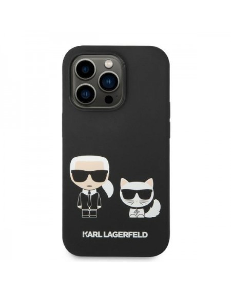 Karl Lagerfeld KLHMP14XSSKCK iPhone 14 Pro Max 6.7 &quot;hardcase black / black Liquid Silicone Karl &amp; Choupette Magsafe