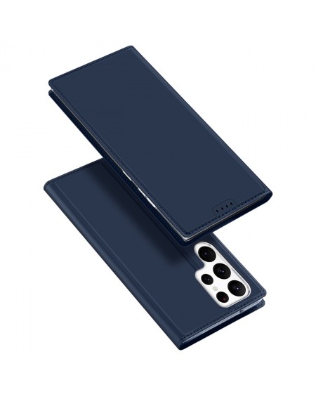 Dux Ducis Skin Pro Case for Samsung Galaxy S23 Ultra Flip Card Wallet Stand Blue