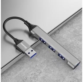 Dudao HUB 4in1 USB-A - 4x USB-A (3 x USB2.0 / USB3.0) 6.3cm black (A16B)