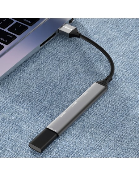 Dudao HUB 4in1 USB-A - 4x USB-A (3 x USB2.0 / USB3.0) 6.3cm black (A16B)