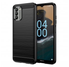 Carbon Case cover for Nokia G400 flexible silicone carbon cover black