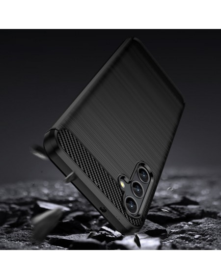 Carbon Case for Samsung Galaxy A14 5G flexible silicone carbon cover black
