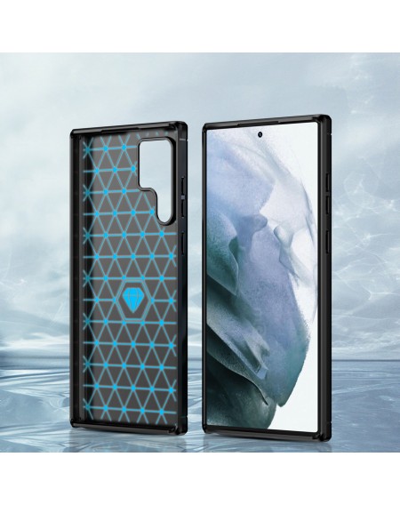 Carbon Case for Samsung Galaxy S23 Ultra flexible silicone carbon cover black