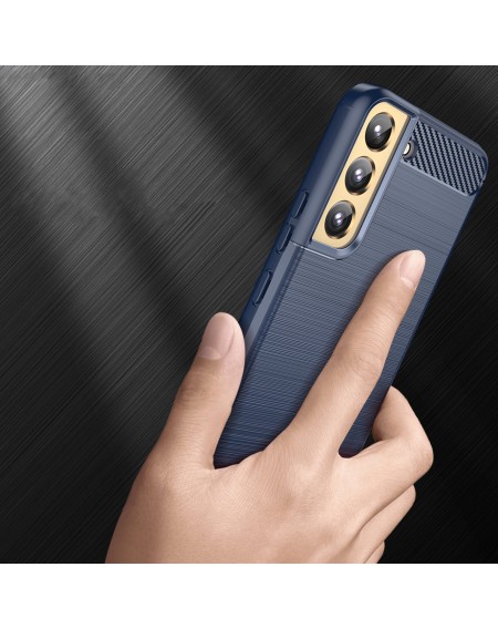 Carbon Case for Samsung Galaxy S23+ flexible silicone carbon cover blue