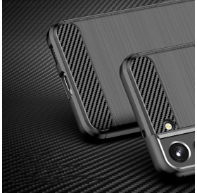 Carbon Case case for Samsung Galaxy S23+ flexible silicone carbon cover black