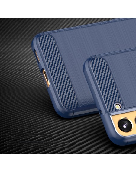 Carbon Case for Samsung Galaxy S23 flexible silicone carbon cover blue