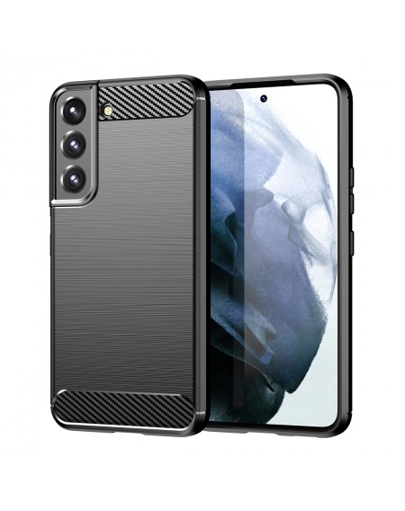 Carbon Case for Samsung Galaxy S23 flexible silicone carbon cover black