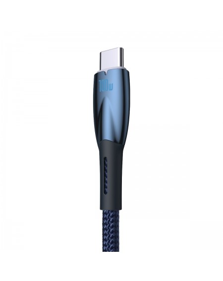 Baseus Glimmer Series fast charging cable USB-A - USB-C 100W 480Mbps 1m blue