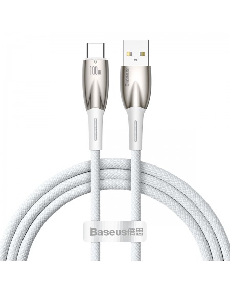 Baseus Glimmer Series fast charging cable USB-A - USB-C 100W 480Mbps 1m white