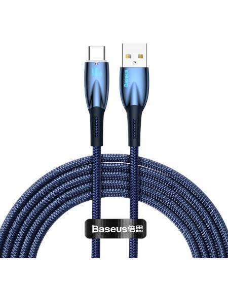 Baseus Glimmer Series Fast Charging Cable USB-A - USB-C 100W 480Mbps 2m blue