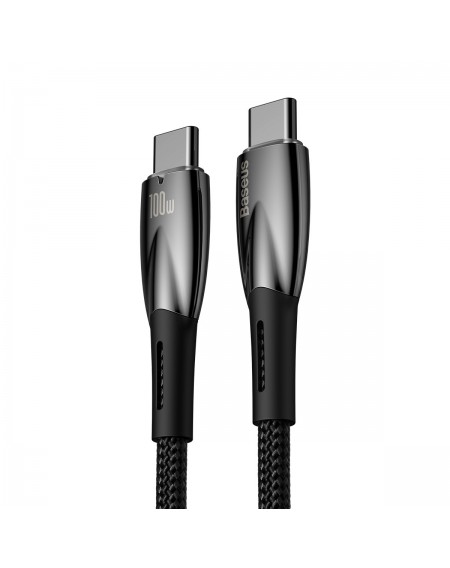 Baseus Glimmer Series cable with fast charging USB-C 480Mb/s PD 100W 1m black