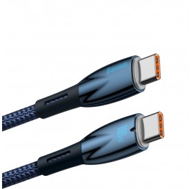 Baseus Glimmer Series cable with fast charging USB-C 480Mb/s PD 100W 1m blue