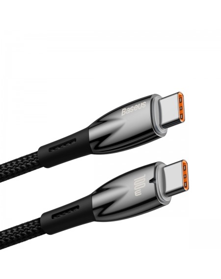 Baseus Glimmer Series cable with fast charging USB-C 480Mb/s PD 100W 2m black