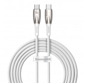 Baseus Glimmer Series cable with fast charging USB-C 480Mb/s PD 100W 2m white