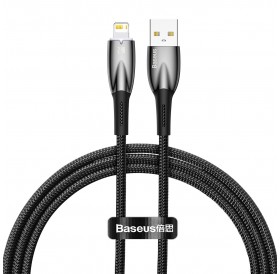 Baseus Glimmer Series cable with fast charging USB-A - Lightning 480Mb/s 2.4A 1m black