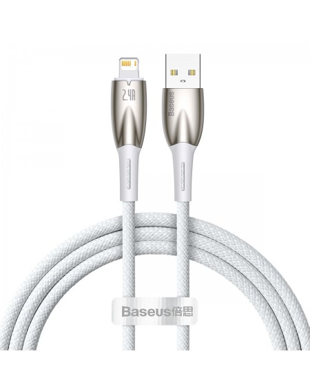 Baseus Glimmer Series cable with fast charging USB-A - Lightning 480Mb/s 2.4A 1m white
