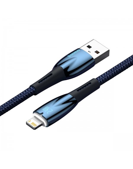 Baseus Glimmer Series cable USB-A - Lightning 2.4A 480Mbps 2m blue