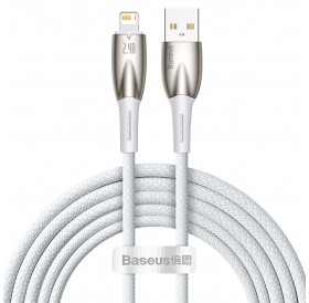 Baseus Glimmer Series cable with fast charging USB-A - Lightning 480Mb/s 2.4A 2m white