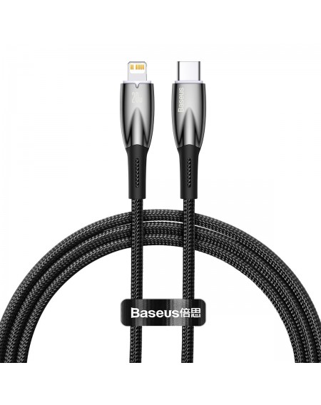Baseus Glimmer Series cable with fast charging USB-C - Lightning 480Mb/s PD 20W 1m black