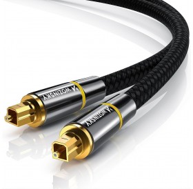 [RETURNED ITEM] Wozinsky digital optical audio fiber cable Toslink SPDIF 5m black (WOPT-50)