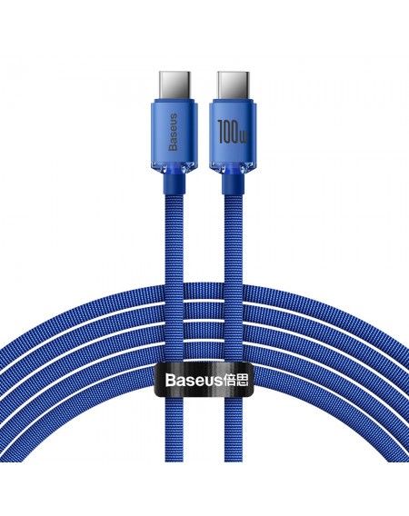 [RETURNED ITEM] Baseus Crystal Shine Series cable USB cable for fast charging and data transfer USB Type C - USB Type C 100W 2m blue (CAJY000703)