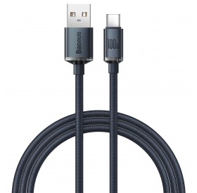 [RETURNED ITEM] Baseus crystal shine series fast charging data cable USB Type A to USB Type C100W 1,2m black (CAJY000401)