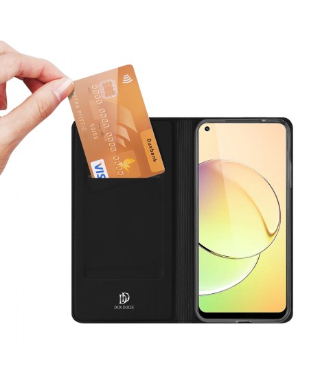 Dux Ducis Skin Pro Case Realme 10 Flip Card Wallet Stand Black