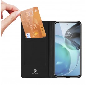 Dux Ducis Skin Pro Case Motorola Moto G72 Flip Card Wallet Stand Black