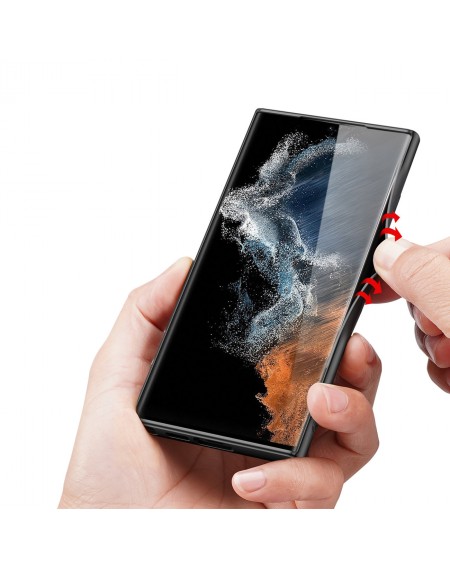 Dux Ducis Fino case Samsung Galaxy S23 Ultra cover with silicone frame black